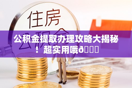 秀林公积金提取办理攻略大揭秘！超实用哦😉