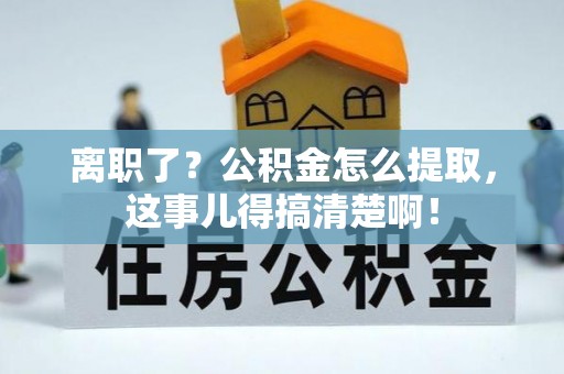 秀林离职了？公积金怎么提取，这事儿得搞清楚啊！